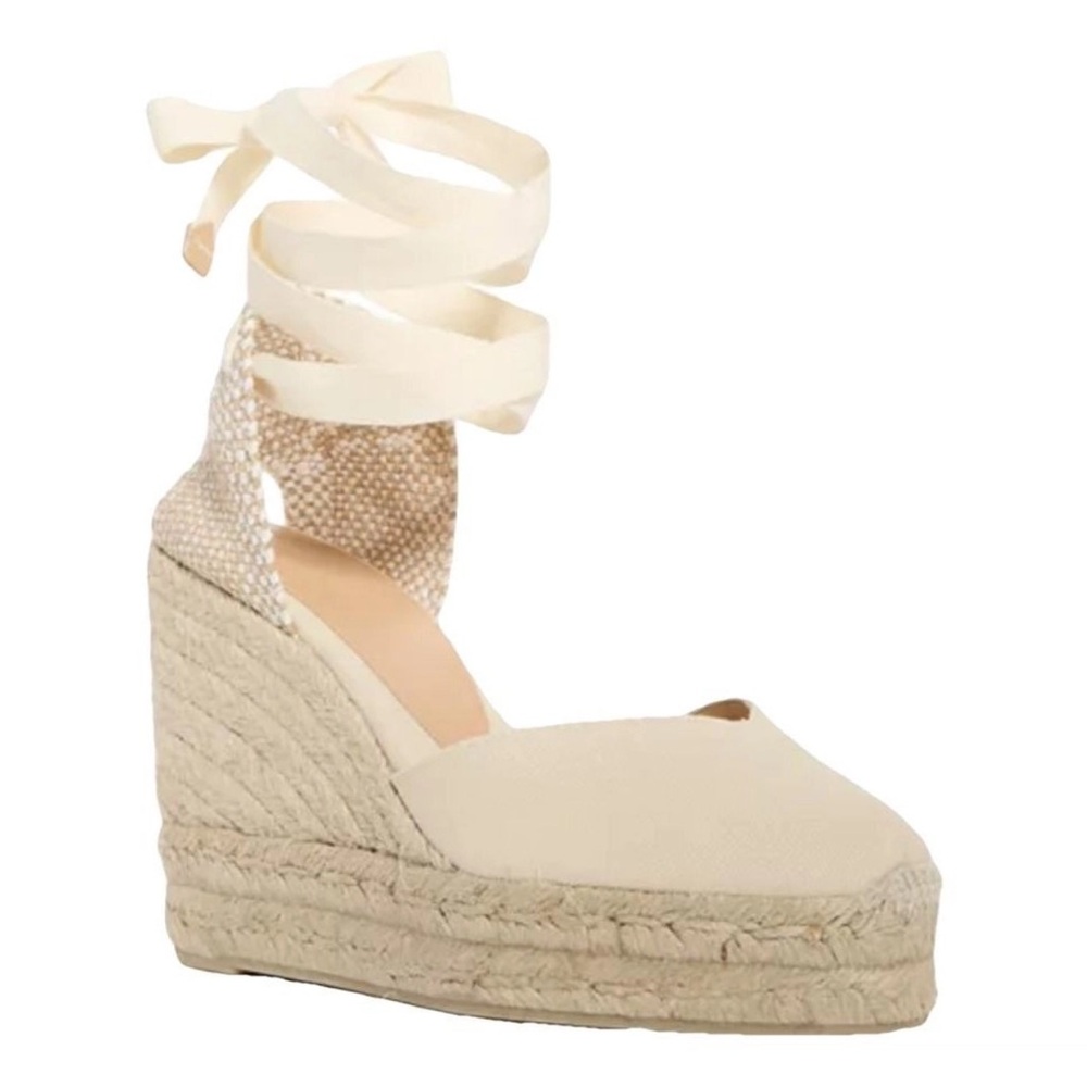 Castaner Cream Wedge Espadrilles